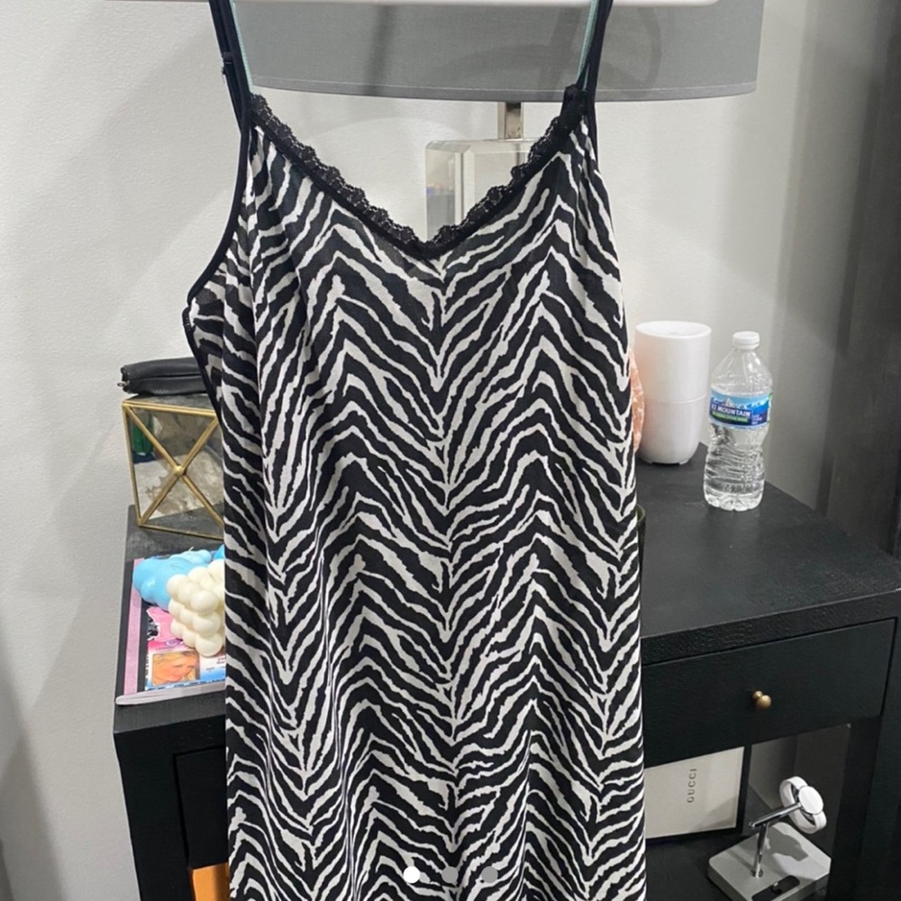 Black Zebra Print Dress